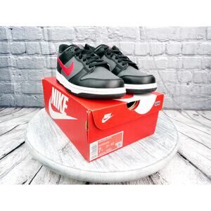 Nike Dunk Low GS Black/University Red-White Men Size 7Y Women Size 8 New In Box
